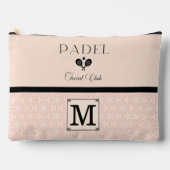 Padel Cosmetic Bag - Social Club Beige Black アクセサリーポーチ (正面)