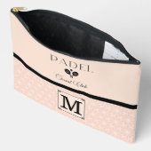Padel Cosmetic Bag - Social Club Beige Black アクセサリーポーチ (見開き)