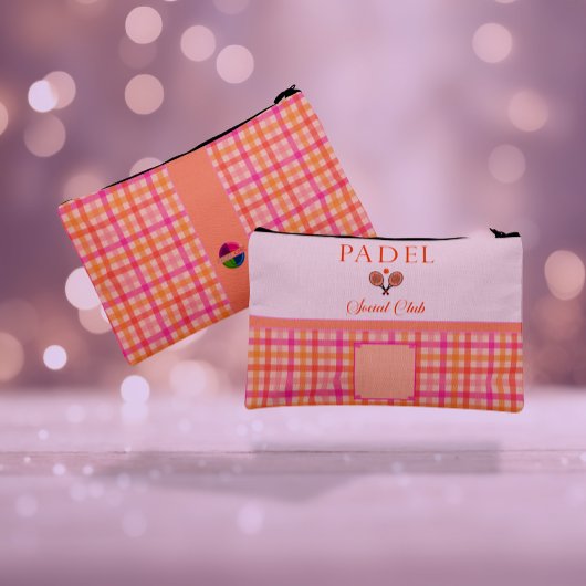 Padel Cosmetic Bag - Social Club Gingham Brights アクセサリーポーチ