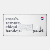 Padel Desk Mat - Word Vibe Black Grey デスクマット (キーボード&マウス)