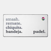 Padel Desk Mat - Word Vibe Black Grey デスクマット (正面)