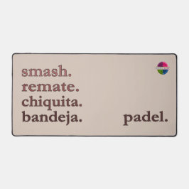 Padel Desk Mat - Word Vibe Taupe Brown デスクマット