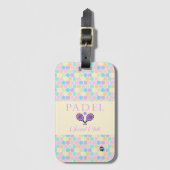 Padel Luggage Tag - Social Club Brights & Lilac ラゲッジタグ (正面縦)