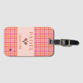 Padel Luggage Tag - Social Club Gingham Brights ラゲッジタグ (正面横)