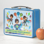 PADEL LUNCHBOX - PADEL BOYS SUPERHEROES in BLUE メタルランチボックス (インサイチュ)