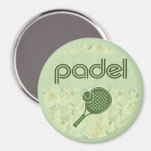 Padel Magnet – Spanish Tile Vibes Matcha Green マグネット (正面/裏面)