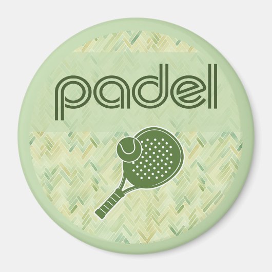 Padel Magnet – Spanish Tile Vibes Matcha Green マグネット (正面)