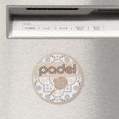 Padel Magnet – Spanish Tile Vibes Taupe Browns マグネット (インサイチュ (食洗機))