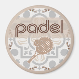 Padel Magnet – Spanish Tile Vibes Taupe Browns マグネット