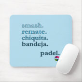 Padel Mouse Pad - Word Vibe Sky Blue マウスパッド (マウス)