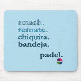 Padel Mouse Pad - Word Vibe Sky Blue マウスパッド