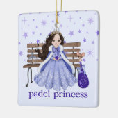 PADEL ORNAMENT – ADORABLE PADEL PRINCESS in BLUE セラミックオーナメント (左)