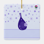 PADEL ORNAMENT – CHARMING PADEL PRINCE in BLUE セラミックオーナメント (裏面)