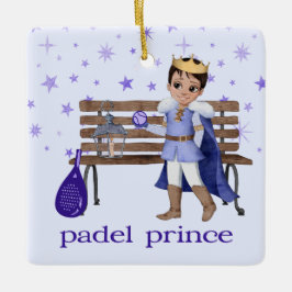 PADEL ORNAMENT – CHARMING PADEL PRINCE in BLUE セラミックオーナメント