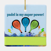 PADEL ORNAMENT – PADEL BOYS SUPERHEROES BLUE セラミックオーナメント (裏面)