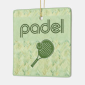 Padel Ornament-Spanish Tile Vibes in Matcha Green セラミックオーナメント (左)