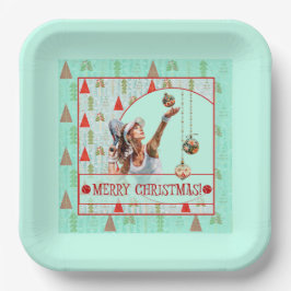 Padel Paper Plate – Padel Retro Christmas ペーパープレート