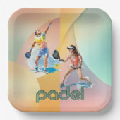 Padel Paper Plate – The Vibrant Padel Style ペーパープレート (正面)