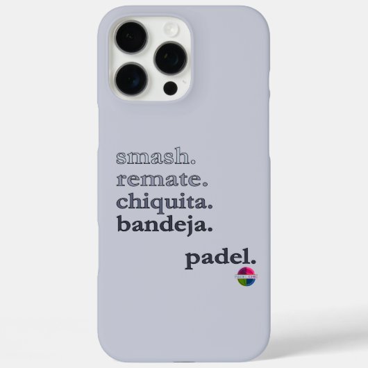 Padel Phone Case-Personalize Word Vibe Black Grey Case-Mate iPhoneケース (裏面)