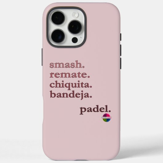 Padel Phone Case-Personalize Word Vibe Dusty Rose Case-Mate iPhoneケース (裏面)