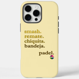 Padel Phone Case-Personalize Word Vibe Yellow Gold iPhone 16 Pro Maxケース