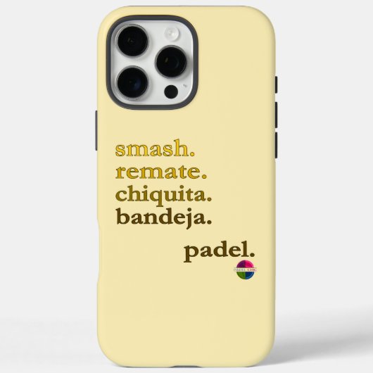 Padel Phone Case-Personalize Word Vibe Yellow Gold Case-Mate iPhoneケース (裏面)
