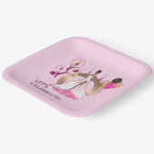 PADEL PLATE: CELEBRATION PADEL DIVA ブライトピンク ペーパープレート (傾斜あり)