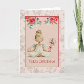 Padel Themed Greeting Card – Christmas Angel Motif カード (正面)