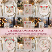 Padel Themed Napkins – Festive Racquet Motif スタンダードカクテルナプキン