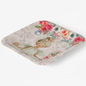 Padel Themed Paper Plates – Christmas Angel Motif ペーパープレート (傾斜あり)