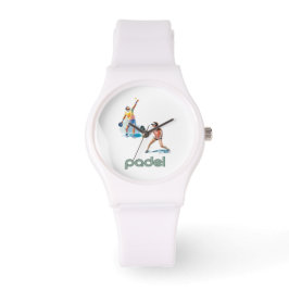 Padel Watch – Padel Chic Vibrant Style White 腕時計