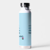 Padel Water Bottle-Personalize Word Vibe Sky Blue ウォーターボトル (左面)
