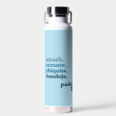 Padel Water Bottle-Personalize Word Vibe Sky Blue ウォーターボトル (正面)