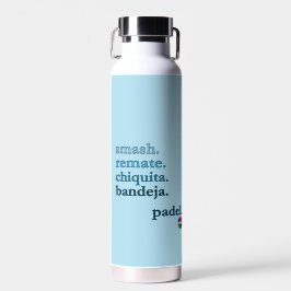 Padel Water Bottle-Personalize Word Vibe Sky Blue ウォーターボトル