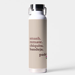 Padel Water Bottle-Personalize Word Vibe Taupe ウォーターボトル