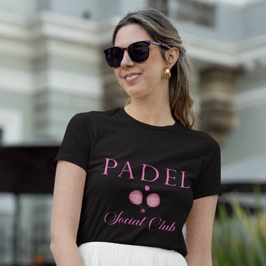 Padel Women’s T-Shirt-Social Club Black & Pink Tシャツ