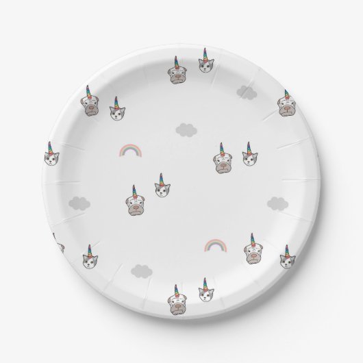 Padicorn/caticornのプレート-イリーナKolb著芸術 ペーパープレート (正面)