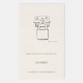 Padlock Ex Libris Bookplate -Library Label  長方形シール