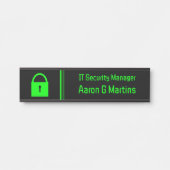 Padlock IT Security Techテーマ:カスタムロゴ・オプション サインプレート (正面)