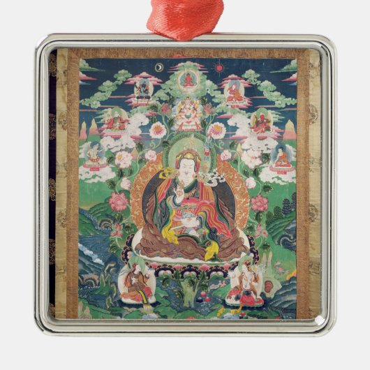 Padmasambhavaの短歌、c.749広告 メタルオーナメント (正面)