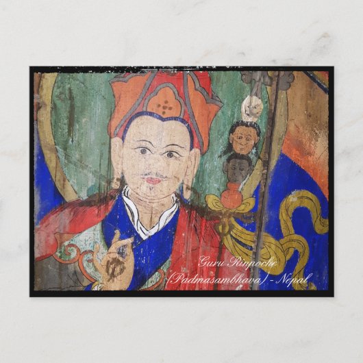 Padmasambhava, Guru，チベット出身 – ヒマラヤスポストカー ポストカード (正面)