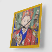Padmasamhava Buddha, Guru Rinpoche，ネパール スクエア壁時計 (傾斜)