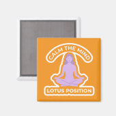 Padmasana Lotus Position • Calm the Mind Yoga マグネット (正面/裏面)