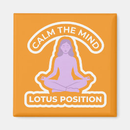 Padmasana Lotus Position • Calm the Mind Yoga マグネット