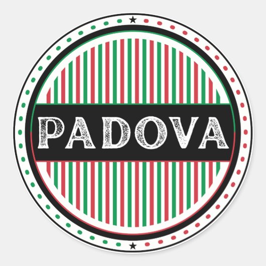 Padova City Pride Emblem – Italian Identity ラウンドシール (正面)