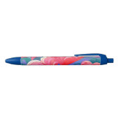 Padrão de corações em movimento, vermelho e azul. 黒ボールペン (トップ)