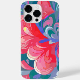Padrão de corações em movimento, vermelho e azul. Case-Mate iPhone 14 pro maxケース