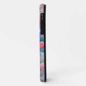 Padrão de corações em movimento, vermelho e azul. Case-Mate iPhoneケース (裏面/左)