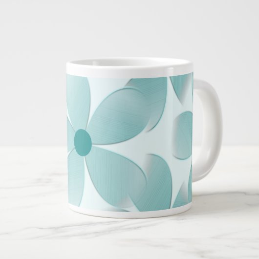 Padrão floral verde. ジャンボコーヒーマグカップ (正面右)