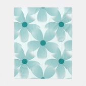 Padrão floral verde. フリースブランケット (正面)